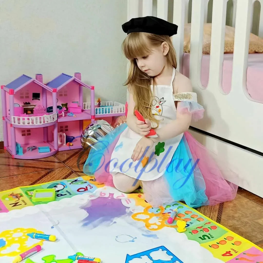 Oversized Magical Water Canvas pens Montessori Toys Learning Blanket Writing Children Drawing Repeated Graffiti Painting kid toy